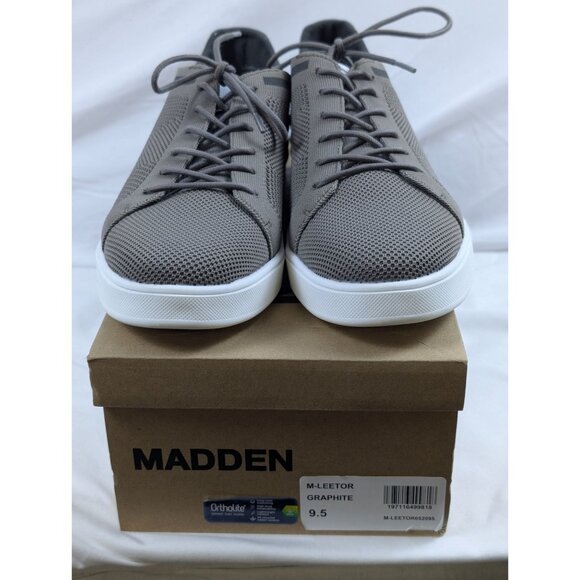 Madden Mens Graphite Sneakers With Ortholite Insoles Size 9.5 - Picture 1 of 9